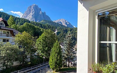 View from out hous on the Sassolungo