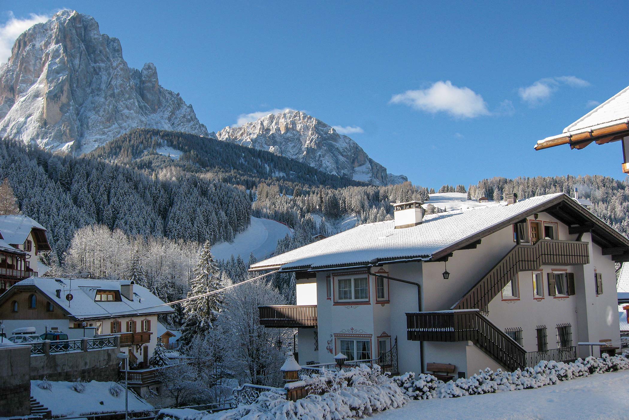 Stunning views of the Sassolungo from our house